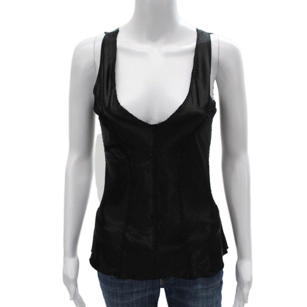 Kay Celine Women Basic Sleeveless V-Neck Tank Black Size S
